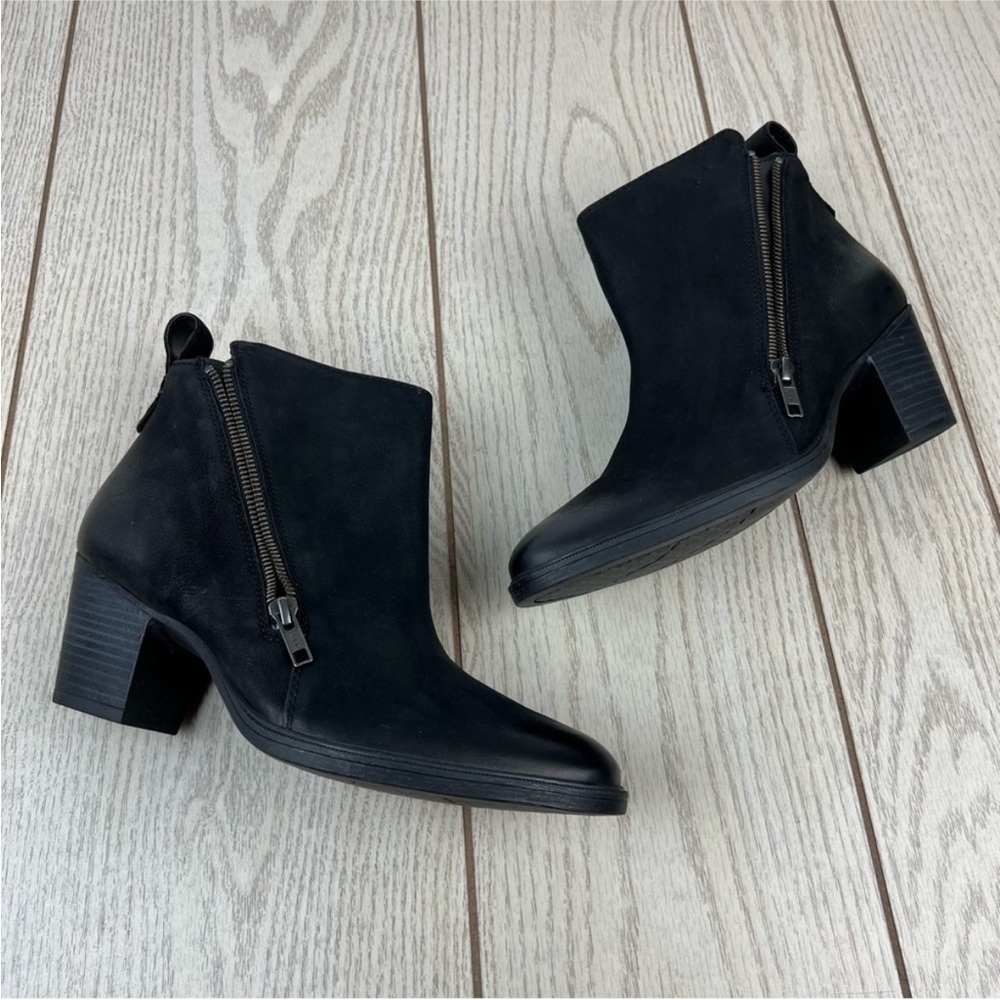 Rockport Women's Maddie Angled Ankle Zip Boots 10M Black Leather $130 - Picture 5 of 10